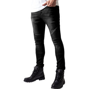 kalhoty jeans URBAN CLASSICS Slim Fit Biker Jeans 32