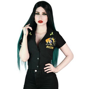 košile dámská KILLSTAR - Witch Queen Crop Bowling - Black - KSRA003739 S