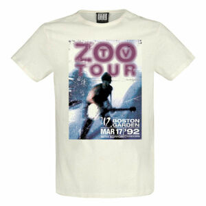 tričko pánské U2 - ZOO TV TOUR - VINTAGE WHITE - AMPLIFIED - ZAV210F67_VW XL