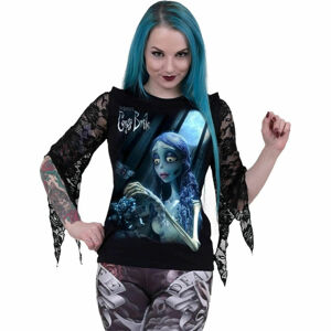 tričko dámské s dlouhým rukávem SPIRAL - GLOW IN THE DARK - Black - 114G305F474 M