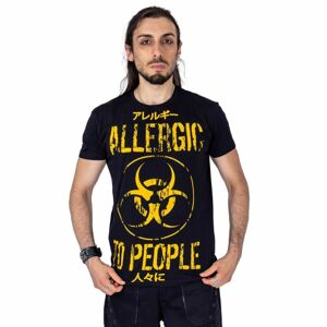 tričko unisex HEARTLESS - ALLERGIC - BLACK/YELLOW - POI1078 L