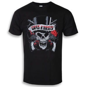 Tričko metal ROCK OFF Guns N' Roses Distressed Skull černá M