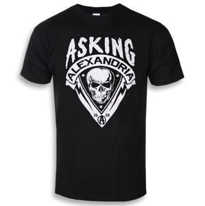 Tričko metal ROCK OFF Asking Alexandria Skull Shield černá