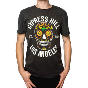 Tričko metal AMPLIFIED Cypress Hill FLORAL SKULL černá XXL