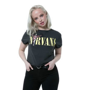 tričko dámské (top) NIRVANA - IN UTERO COLOUR LOGO - CHARCOAL - AMPLIFIED - ZAV430A34