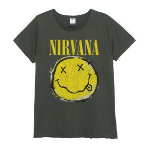 Tričko metal AMPLIFIED Nirvana Worn Out Smiley černá S