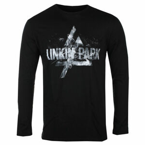 tričko pánské s dlouhým rukávem Linkin Park - Smoke Logo - BLACK - ROCK OFF - LPLST11MB L
