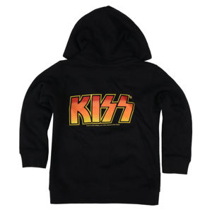 mikina s kapucí Metal-Kids Kiss Logo černá 152