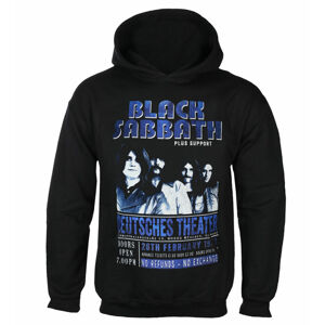 mikina s kapucí ROCK OFF Black Sabbath Deutsches '73 černá XXL