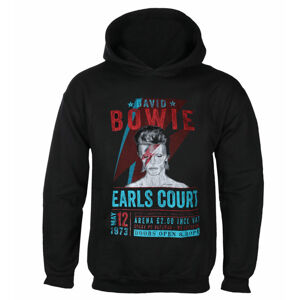 mikina s kapucí ROCK OFF David Bowie Earls Court '73 černá XXL