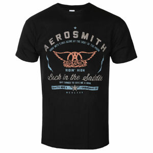 tričko pánské Aerosmith - Back In The Saddle - BLACK - ROCK OFF - AEROTS03MB 3XL