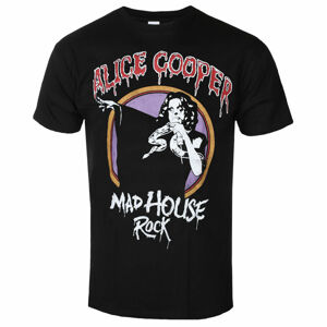 Tričko metal ROCK OFF Alice Cooper Mad House Rock černá L