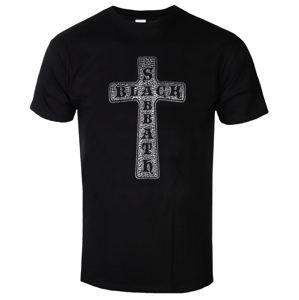 Tričko metal ROCK OFF Black Sabbath Cross černá L
