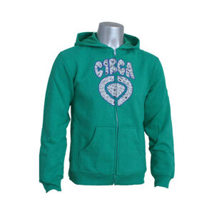 mikina s kapucí CIRCA Dings Icon Fleece zelená XL