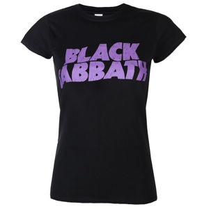 Tričko metal ROCK OFF Black Sabbath Wavy Logo černá XL