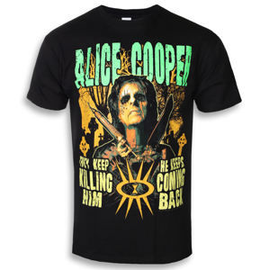 Tričko metal ROCK OFF Alice Cooper Graveyard černá M