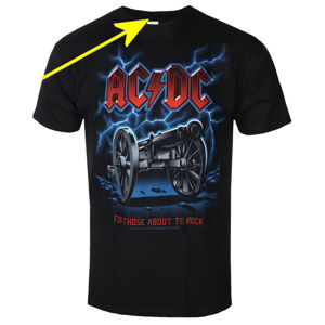 Tričko metal LIQUID BLUE AC-DC CANNON LIGHTNING černá L