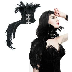 obojek (límec) DEVIL FASHION - Annabel Lee Gothic Unishoulder Feather - ECA006 M