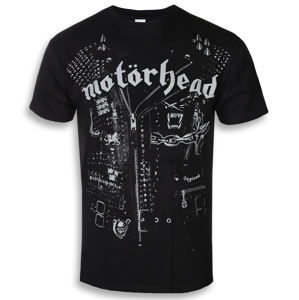 Tričko metal ROCK OFF Motörhead Leather Jacket černá XXL