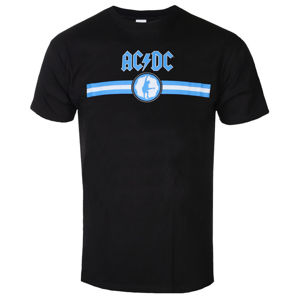 Tričko metal ROCK OFF AC-DC Blue Logo & Stripe černá L