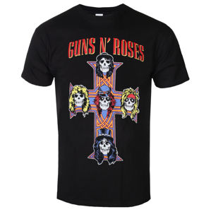 Tričko metal ROCK OFF Guns N' Roses Vintage Cross černá