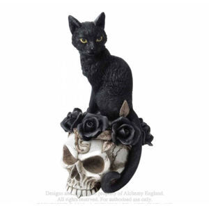 figurka ALCHEMY GOTHIC Black Cat & Skull