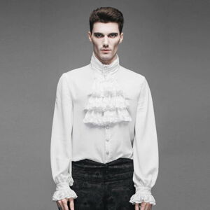 košile DEVIL FASHION Iago Gothic Chiffon Shirt with a Bowtie XL