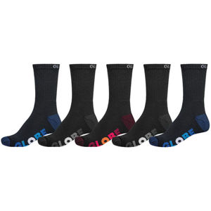 ponožky pánské (set 5 párů) GLOBE - MULTI STRIPE - GB71439015-BLK
