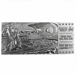 dekorace Jurský svět - Replica Mosasaurus Ticket - silver plated - FNTK-UV-JWD11