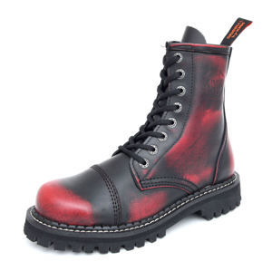 boty kožené KMM černá červená 37