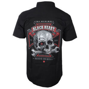 košile pánská BLACK HEART- REPAIRMAN - BLACK - 008-0021-BLK