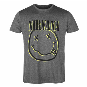 Tričko metal ROCK OFF Nirvana Inverse Smiley černá M