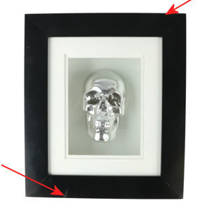 obraz Silver Skull In Frame - B0330B4 - POŠKOZENÝ - BEA052