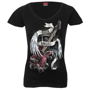 tričko dámské SPIRAL - ROCK ANGEL - Black - T091F737 M