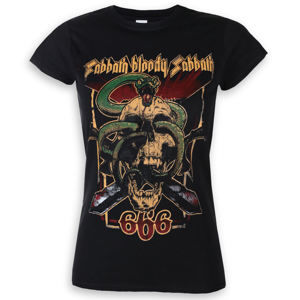 Tričko metal ROCK OFF Black Sabbath Bloody Sabbath 666 černá L