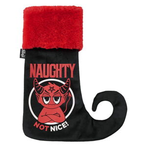 ponožka vánoční (dekorace) KILLSTAR - Naughty - Black - KSRA007148