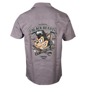 košile pánská BLACK HEART - BH KUSTOM KING - BLACK - 008-0017-BLK