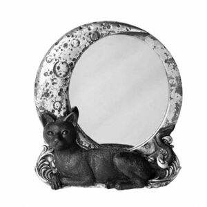 dekorace (zrcadlo) ALCHEMY GOTHIC - Cat/Moon - V95