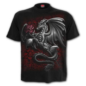 tričko SPIRAL DRAGON ROSE černá S
