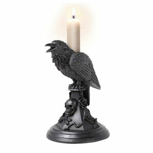 svícen (dekorace) ALCHEMY GOTHIC - Poes Raven - V109