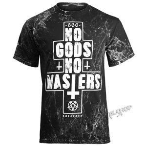 tričko hardcore AMENOMEN NO GODS NO MASTERS černá XL