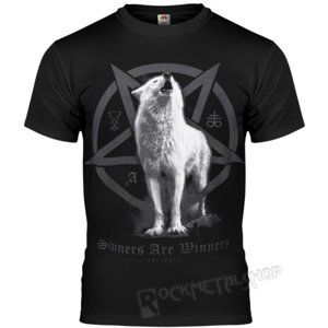 tričko hardcore AMENOMEN WHITE WOLF černá XXL
