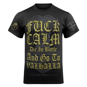 tričko VICTORY OR VALHALLA FUCK CALM... černá XL