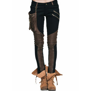 kalhoty gothic DEVIL FASHION Blade Steampunk Pants with Decorative Thigh Holste XS