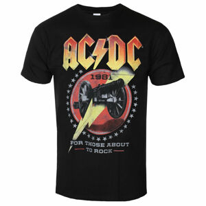 tričko pánské AC/DC - For Those About To Rock - BLACK - ROCK OFF - ACDCTS75MB L