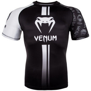 tričko pánské (termo) Venum - Logos Rashguard - Black/White - VENUM-03450-108
