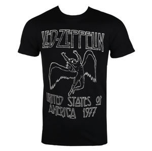 Tričko metal NNM Led Zeppelin USA 1977 černá S