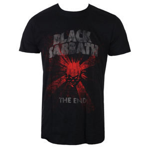 Tričko metal ROCK OFF Black Sabbath The End Skull Shine černá S