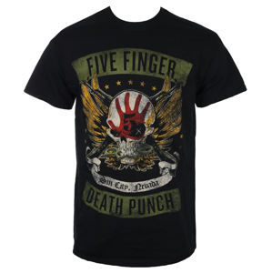 Tričko metal ROCK OFF Five Finger Death Punch Locked & Loaded černá XXL