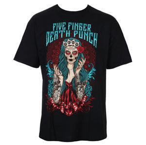 Tričko metal ROCK OFF Five Finger Death Punch Lady Muerta černá XXL